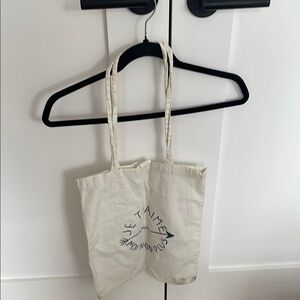 Cream Canvas Tote Bag vintage French serge gainsbourg